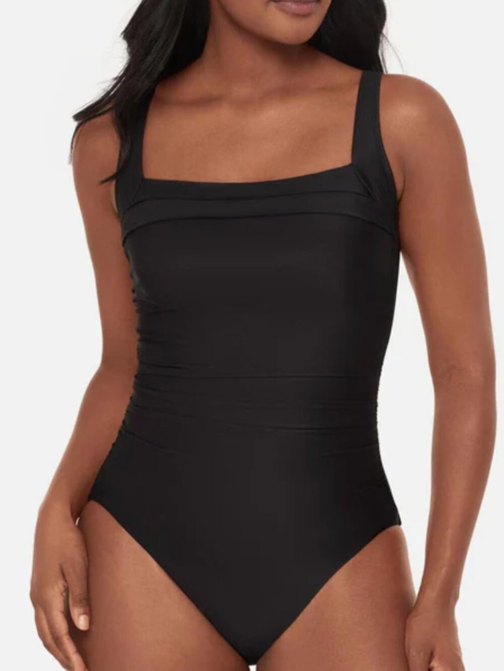 Miraclesuit rock solid polaris One Piece Swimsuit Style#  6567394 black  8 NEW